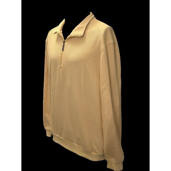 Pro Tour Pullover Golf Shirt Long Sleeve Yellow 1/4 Zip Men’s Medium - Picture 4 of 6